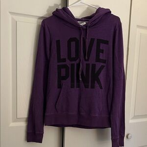 Victoria's Secret PINK Purple Hoodie with Black Logo